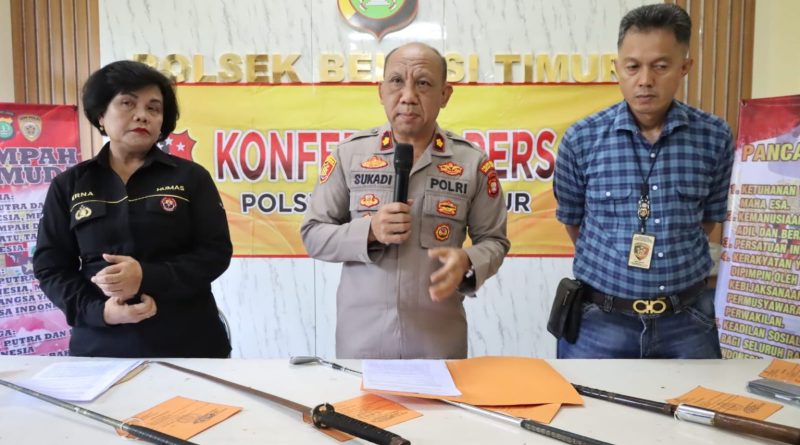 Reskrim Polsek Bekasi Timur Amankan 10 Remaja Penyerangan Warga