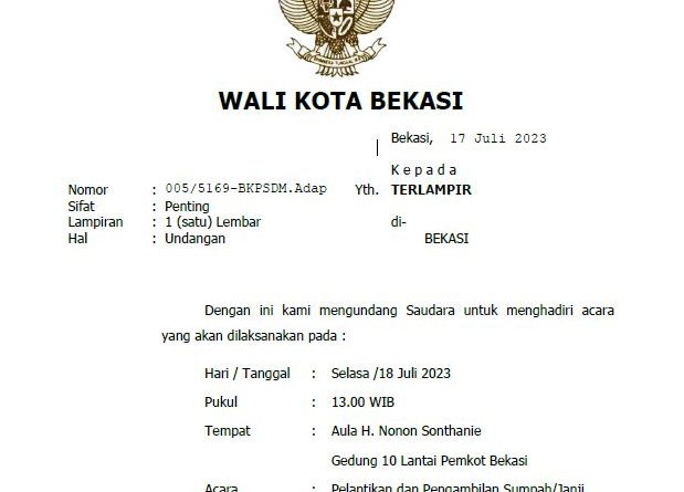 Gagal Dilantik, ASN Pemkot Bekasi Kecewa