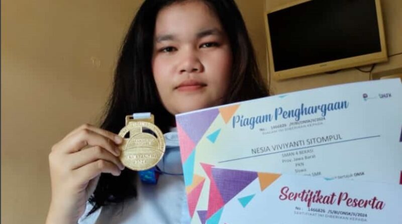 Nesia Viviyanti Sitompul Sabet Medali Emas Olimpiade Nasional Sains dan Kedokteran