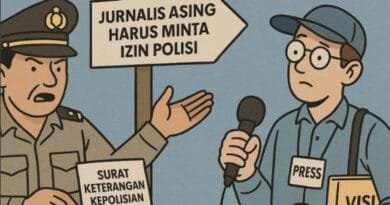 Ilustrasi artikel Ahmadie Thaha tentang Perpol izin liputan wartawasn asing. (Foto: AT/J5NEWSROOM.COM)