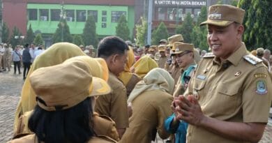 Wali Kota Bekasi, Tri Adhianto dalam acara Halal Bihalal 2025