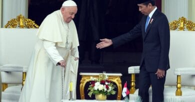 Presiden RI Joko Widodo, saat menerima kunjungan resmi Kenegaraan Paus Fransiskus, di Istana Merdeka, Jakarta, Rabu (04/09/2024) pagi. (Foto: Humas Setkab/Rahmat).