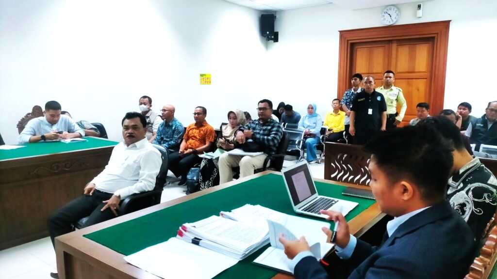 Saksi Marihot Sihotang, Saat Memberikan Keterangan di PN PN Cikarang Kabupaten Bekasi