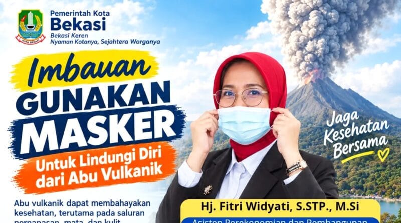 Kota Bekasi Mulai Terdampak Sebaran Abu Vulkanik Gunung Anak Krakatau
